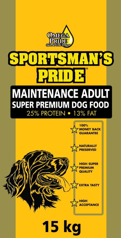 15 kg Sportsman's Pride Maintenance Adult (Gul) - voksenfoder med kylling