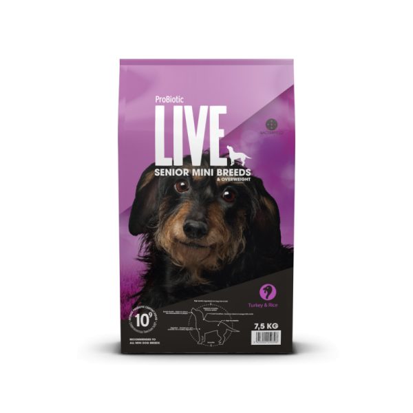 2 kg. ProBiotic LIVE Senior MINI breeds - seniorfoder med kalkun til små hunderacer