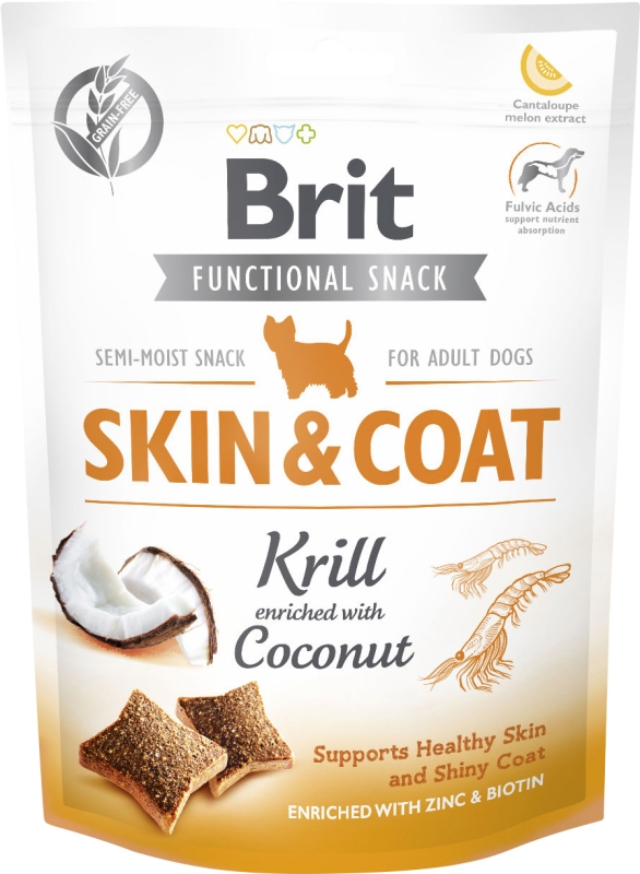 Brit Care Dog Skin & Coat - hundegodbidder med lyskrebs og kokosnød