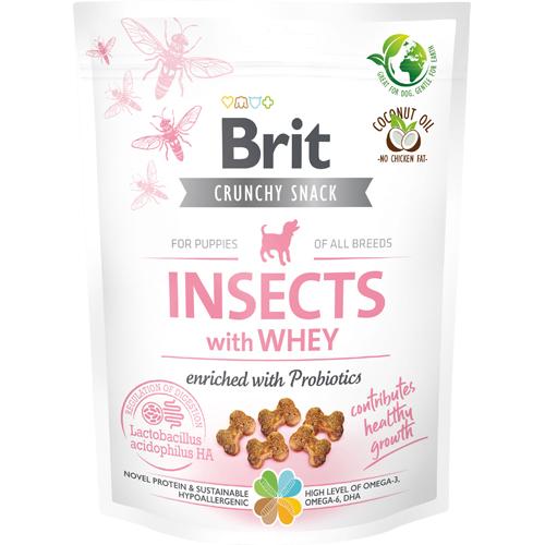 Brit Crunchy Snack Insekt Godbidder med Whey til Hvalpe